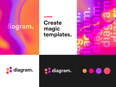Diagram App Logo abstract app branding design diagram gradient gradients logo minimal web