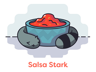 Salsa Stark game of thrones got illustration pun salsa sansa stark