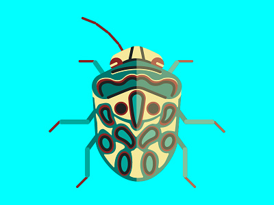 Picasso Bug bug flat design illustration picasso