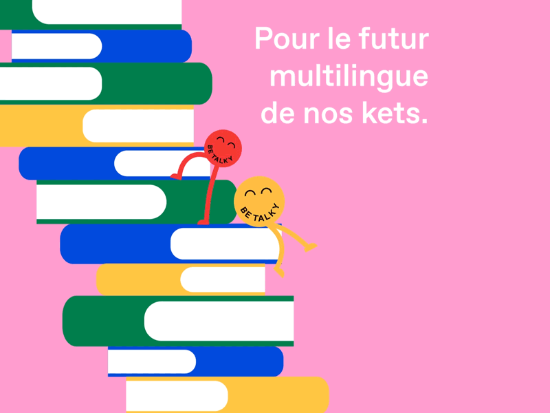 Multilingualism - student school books 2d motion after effects animation belgium books character animation children kids motion design motion graphics school