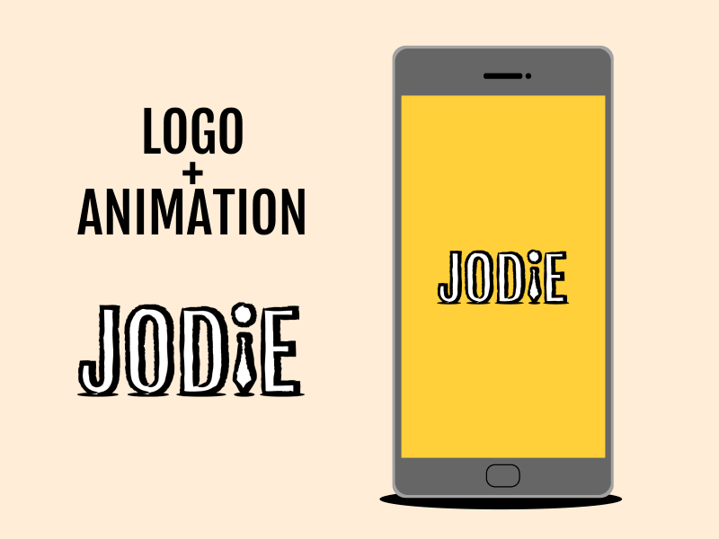 Jodie logo + animation after effects animation branding college illustrator logo logo animation logo design