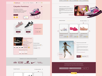 Landing page for footwear e-commerce branding design e commerce graphic design landing page ui ux