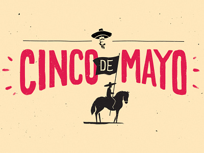 Cinco De Mayo battle cinco de mayo flag horse logo mexican mexico tillnoon typo