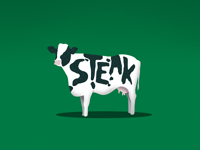 Steak cow farm moo steak tillnoon typo typography