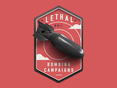 Lethal Bombings Keyvisual bomb bombing campaign chitchart cloud emblem keyvisual logo typo war ww2