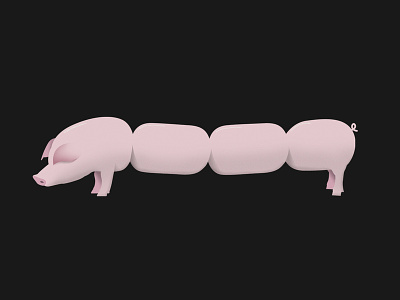 the sausage pig food illustration pig sausage