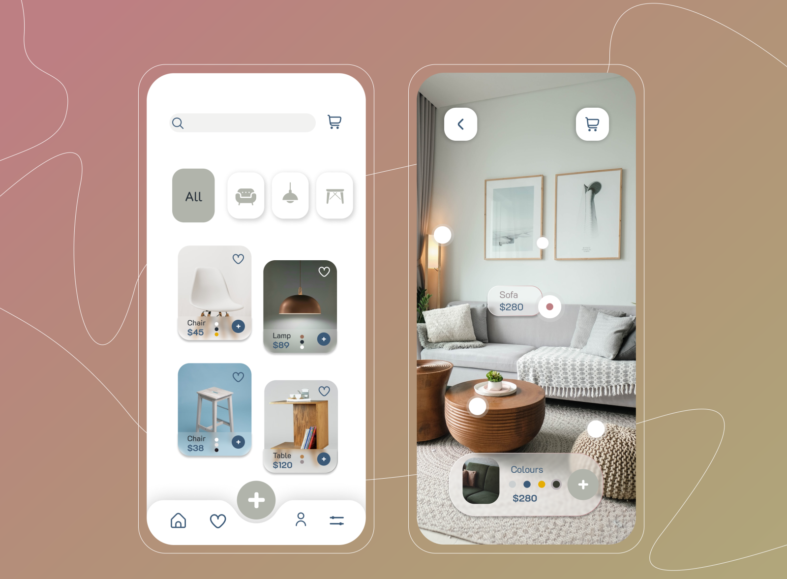 furniture app by mude on Dribbble