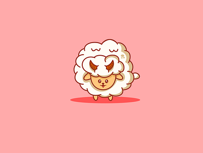 Cute Sheep Cartoon Illustration animal cartoon cute graphic design illustration logo mascot sheep