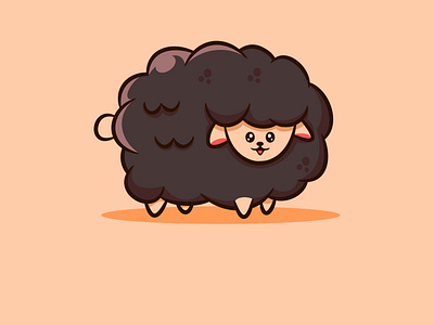 Cute Black sheep illustration