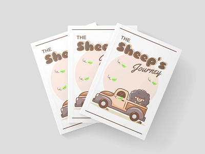 The Sheep's Journey Book cover book cover car cartoon cute goat illustration journey sheep wind