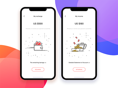 wallet page app design hello ui