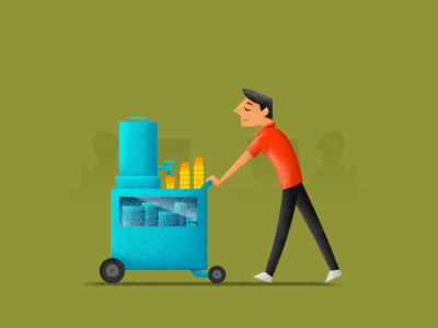 Chaiwala 2d aftereffects animation character gif
