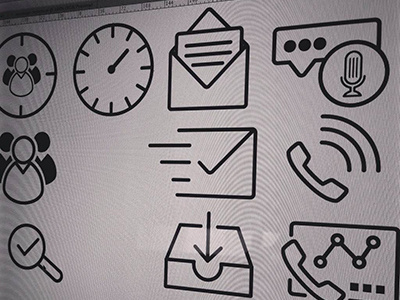 icons in progress audience dashboard design icons inbox message phone ui ux voice