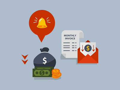 Alert, Invoice, Balance Icons alert balance bell icons invoice message money vectors