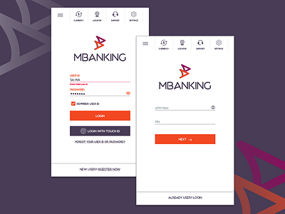 Mbanking Login app login logo mbanking register touch login