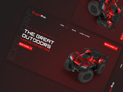 ATV Bikes UI Design atv bikes atv brand hero section design ui design