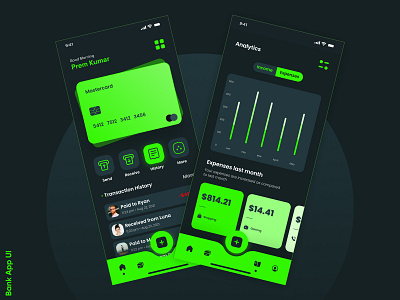 Banking App UI Design bank app design banking app design finance app design graphic design logo ui ui design