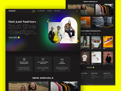 Shopper - Fashion eCommerce Website UI Design ecommerce ui ecommerce ui design fashion website ui ui design website design