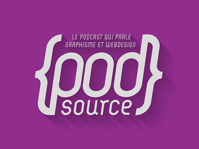 Logo PodSource long shadow logo long podsource shadow