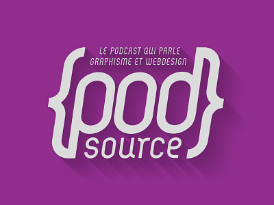 Logo PodSource long shadow