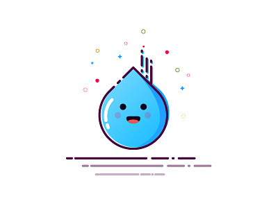 Water Drop art design drop happiness happy icon illustration illustrator mbe smile water water drop