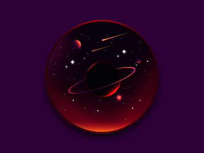 Galaxy color design galaxy graphics illustration light orbit planet space star vector