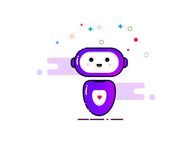Love Robot color design happy icon icondesign illustration illustrator mbe robot vector