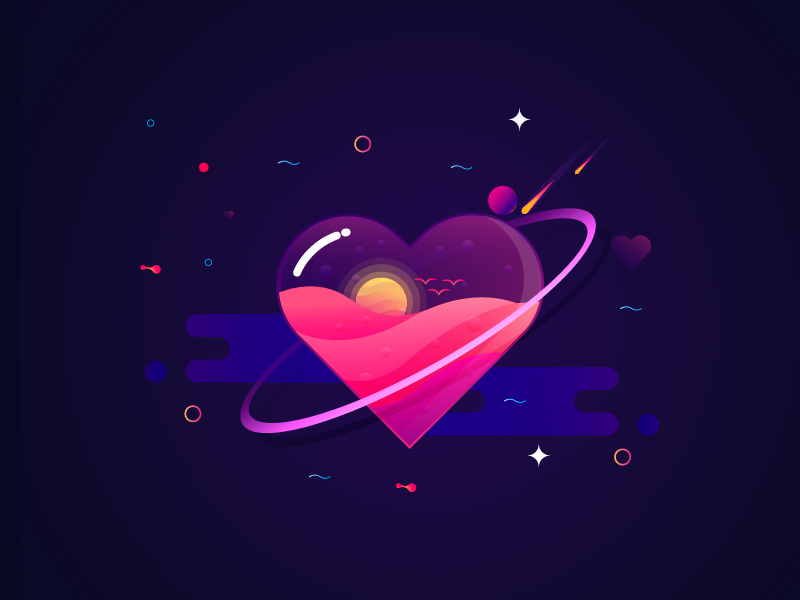 Love Planet by Sanni sahil 🍃 on Dribbble