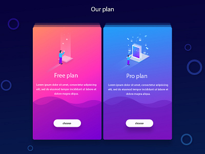 Pricing page app colors illustration our plan product ui ui design user interface ux vector web website