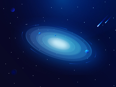 Galaxy galaxy illustration illustrator light meteor milkyway planet space stars sun universe vector