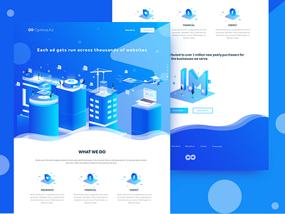 Home Page building energy financial illustration isometric ui uiux user interface ux vector web website