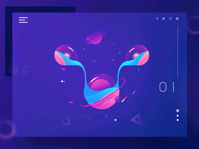Planets colors gif gradient planet scroll space star ui universe user interface ux web