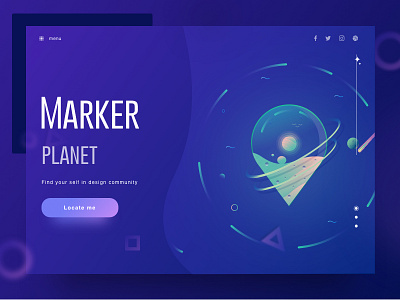 Marker planet color map marker moon planet space star sun ui universe user interface ux