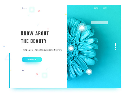 Flower UI beauty flower header interface design ui uiux user interface ux web design website