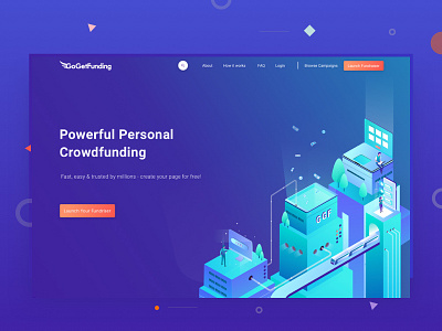 Hero exploration cloud device donation fund hero illustration isometric laptop ui user interface ux