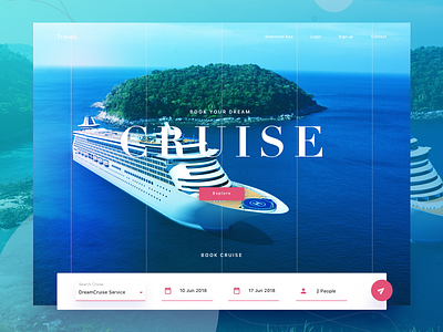 Travell app boat cruise holiday interface design sea travel ui user interface ux web