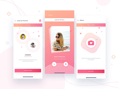 Dating App app case study dating app dating ui icons illustration love mobile ui user interface ux web