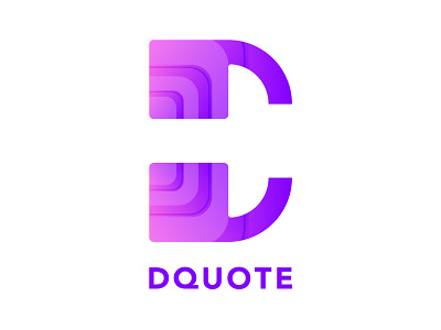 Dquote logo brand color d mark dquote icon identity logo monogram quotation