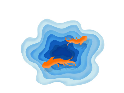 Fish ( Day27/365 ) 3d day27 depth design draw fish icon illusion illustration illustrator vector