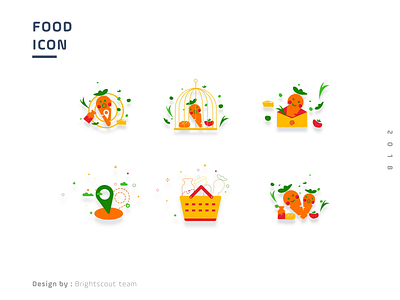 Icons basket carrot color food food and drink food app icon illuatration location map shop vector