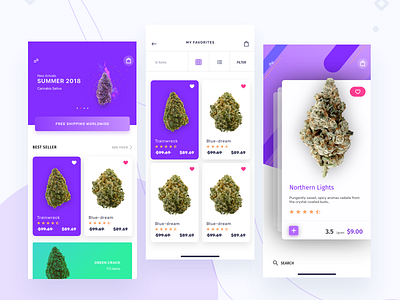 Weedmayem Buyers app app app design application cannabis cart ecommerce product design shopping app ui ui design uiux user experience user interface user interface design ux