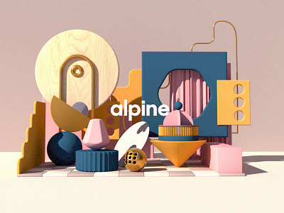 the Alpine x Forms & Shapes 3d 3d animation 3d art 3dart artist c4d cinema4d design motion octane