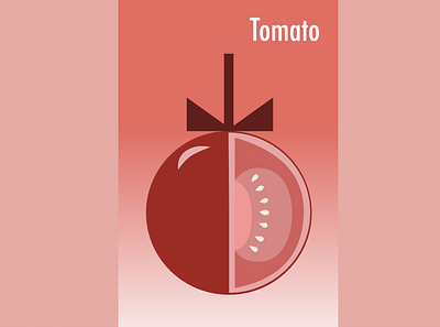 geometric tomato illustration logo