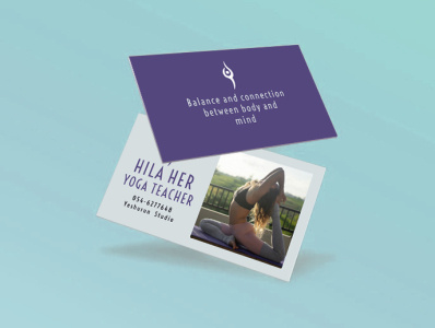 Business card for a yoga teacher