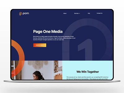 POM Homepage Desktop branding design ui web design website