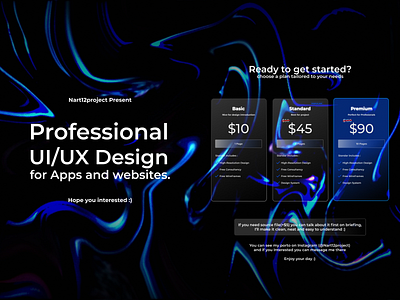"Freelance UI/UX Design 2023 Pricelist " Concept.