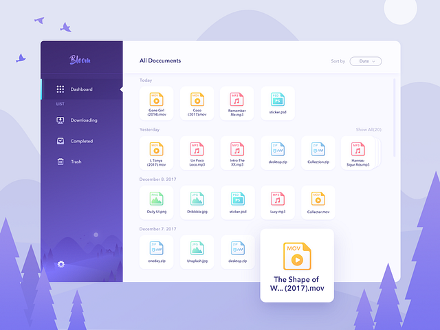 Downloader-Doccument Management by YUE. for Geniux on Dribbble