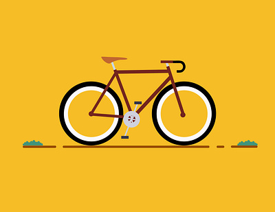 Flat Design Bicycle design graphic design illustration