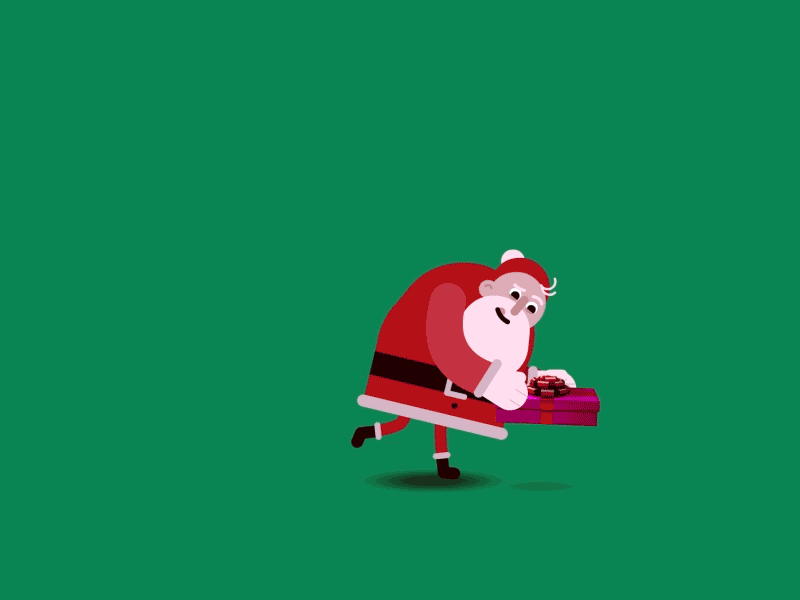 Santa got caught 2d animation character christmas flash santa