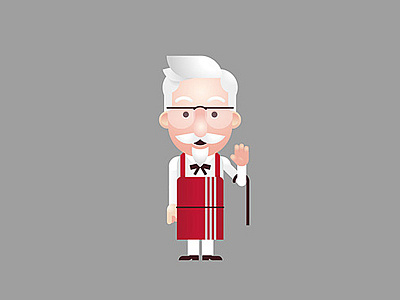 KFC Colonel character colonel design illustration illustrator kfc